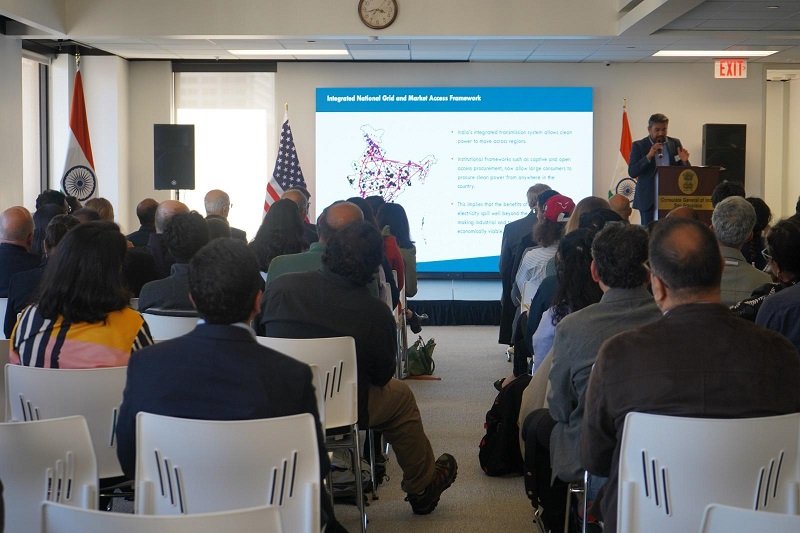 On Earth Day, Consul General Dr. K Srikar Reddy set the tone for a high-level event hosted by the Consulate General of India, San Francisco and the India Energy & Climate Center at UC Berkeley, held at the Consulate premises on 22 April as part of #SFClimateWeek. Leaders from India and California came together to advance collaboration on clean energy and climate resilience. Consul General opened with a compelling snapshot of India’s trajectory, spotlighting its progress in exceeding climate commitments while sustaining rapid growth, alongside a bold target of 500GW of renewables by 2030. He pointed out accelerating expansion in solar and wind, backed by scale-up in domestic manufacturing, rooftop solar for millions of households, and farmer-focused solar solutions, while also emphasizing a strong push for deeper India–US/California collaboration in clean tech. He added that India is among the few large economies to have met its commitments under the United Nations Framework Convention on Climate Change and the Paris Agreement, is already ahead of its 2015 pledges and NDC targets, and continues to strengthen its climate ambition while sustaining strong economic growth. David Wilson, Dean, Goldman School of Public Policy, UC Berkeley, welcomed participants and described India as central to the global climate transition, noting its ongoing shift to renewables and rising share of non-fossil energy, while highlighting the importance of India–California partnerships in translating research into tangible outcomes. In his keynote, Ashish Khanna, director general, International Solar Alliance, made the case for scaling renewables through digitized, flexible power systems enabled by AI, data systems, and modernized utilities. He stressed the need for stronger data architecture for grids, where AI and data unlock the next phase of renewable scale, blending India’s cost innovation with California’s technology and storage ecosystem. The first panel zoomed in on building that innovation engine. With a presentation by Nikit Abhyankar, co-faculty director, India Energy and Climate Center, and moderation by Amol Phadke, faculty director, IECC, speakers Ashish Motivala, venture advisor, DNX Ventures; Ravi Prasher, CTO, Bloom Energy and David Hochschild, Chair, California Energy Commission, shared perspectives on aligning policy, capital, and technology to deliver on-the-ground impact. Panel 2 offered perspectives on how stronger resilience can reduce climate-related economic risks. Ashok Gadgil, head of research for climate resilience, IECC, opened with sharp insights on adaptation strategies, laying the groundwork for a dynamic discussion moderated by Shruti Deorah, executive director, IECC. Panelists Abby Edwards, senior deputy director, CA Governor’s Office of Land Use and Climate Innovation; Ajay Shah, board member, American India Foundation; and Noah Diffenbaugh, professor, Stanford Doerr School of Sustainability unpacked how policy, philanthropy, and climate science can come together to reduce vulnerability and build resilience. The session closed with Abhishek Sharma, Consul, reinforcing the importance of sustained cross-border cooperation on climate adaptation and risk reduction.