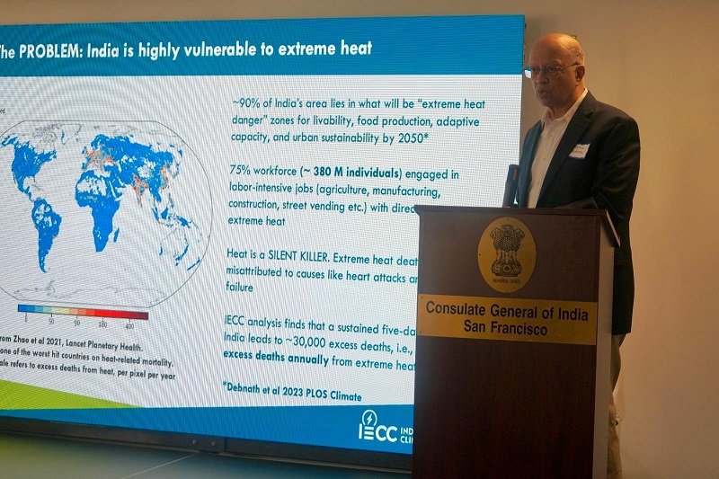 On Earth Day, Consul General Dr. K Srikar Reddy set the tone for a high-level event hosted by the Consulate General of India, San Francisco and the India Energy & Climate Center at UC Berkeley, held at the Consulate premises on 22 April as part of #SFClimateWeek. Leaders from India and California came together to advance collaboration on clean energy and climate resilience. Consul General opened with a compelling snapshot of India’s trajectory, spotlighting its progress in exceeding climate commitments while sustaining rapid growth, alongside a bold target of 500GW of renewables by 2030. He pointed out accelerating expansion in solar and wind, backed by scale-up in domestic manufacturing, rooftop solar for millions of households, and farmer-focused solar solutions, while also emphasizing a strong push for deeper India–US/California collaboration in clean tech. He added that India is among the few large economies to have met its commitments under the United Nations Framework Convention on Climate Change and the Paris Agreement, is already ahead of its 2015 pledges and NDC targets, and continues to strengthen its climate ambition while sustaining strong economic growth. David Wilson, Dean, Goldman School of Public Policy, UC Berkeley, welcomed participants and described India as central to the global climate transition, noting its ongoing shift to renewables and rising share of non-fossil energy, while highlighting the importance of India–California partnerships in translating research into tangible outcomes. In his keynote, Ashish Khanna, director general, International Solar Alliance, made the case for scaling renewables through digitized, flexible power systems enabled by AI, data systems, and modernized utilities. He stressed the need for stronger data architecture for grids, where AI and data unlock the next phase of renewable scale, blending India’s cost innovation with California’s technology and storage ecosystem. The first panel zoomed in on building that innovation engine. With a presentation by Nikit Abhyankar, co-faculty director, India Energy and Climate Center, and moderation by Amol Phadke, faculty director, IECC, speakers Ashish Motivala, venture advisor, DNX Ventures; Ravi Prasher, CTO, Bloom Energy and David Hochschild, Chair, California Energy Commission, shared perspectives on aligning policy, capital, and technology to deliver on-the-ground impact. Panel 2 offered perspectives on how stronger resilience can reduce climate-related economic risks. Ashok Gadgil, head of research for climate resilience, IECC, opened with sharp insights on adaptation strategies, laying the groundwork for a dynamic discussion moderated by Shruti Deorah, executive director, IECC. Panelists Abby Edwards, senior deputy director, CA Governor’s Office of Land Use and Climate Innovation; Ajay Shah, board member, American India Foundation; and Noah Diffenbaugh, professor, Stanford Doerr School of Sustainability unpacked how policy, philanthropy, and climate science can come together to reduce vulnerability and build resilience. The session closed with Abhishek Sharma, Consul, reinforcing the importance of sustained cross-border cooperation on climate adaptation and risk reduction.