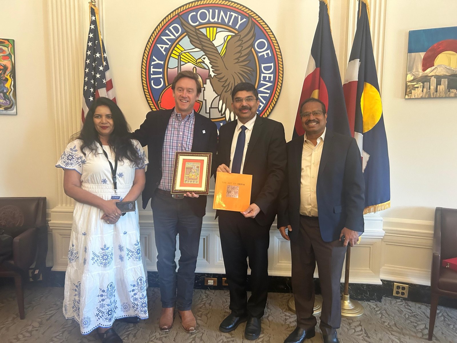 Consul General Dr. K Srikar Reddy was honored to call on Denver Mayor Mike Johnston on May 11, 2026. The conversation explored opportunities to deepen India-Denver ties across trade, investment, innovation, and people-to-people exchanges.