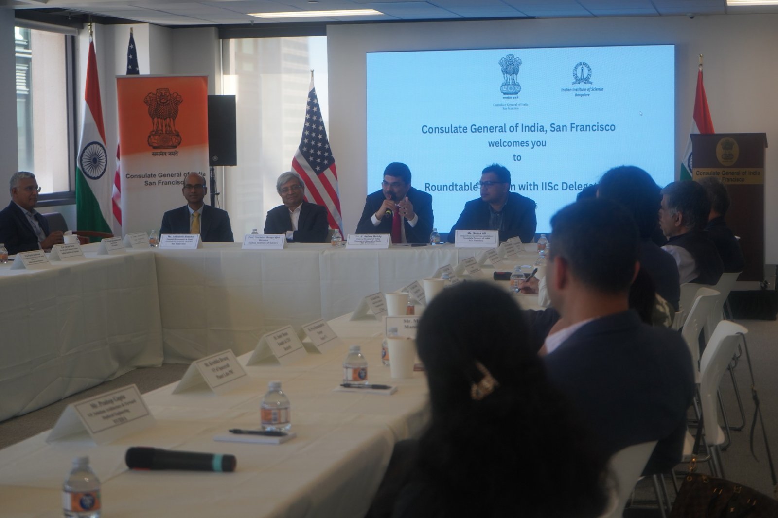 The Consulate General of India, San Francisco hosted a roundtable with a delegation from the Indian Institute of Science led by IISc Director Prof. Govindan Rangarajan on May 21, bringing together IISc leadership, alumni, Silicon Valley technologists and startup founders to advance India-U.S. collaboration in deep-tech and innovation. Consul General Dr. K Srikar Reddy noted IISc's legacy, including nearly 150 incubated startups, and India's national push in AI, semiconductors, and quantum, highlighting that India is among a few trusted partner countries in Pax Silica, a U.S.-led semiconductor and AI supply chain alliance. He called on the diaspora to bridge the gap, connecting India's innovators with Silicon Valley's capital and global reach. IISc Director showcased the institution's groundbreaking work — from AI tools detecting cancer at scale across rural India and a medical school uniquely embedding medicine with science and engineering, to a national Quantum Computing Hub and landmark research on Alzheimer's and Parkinson's in the Indian population — sparking rich conversation on deepening collaboration in AI, healthcare, and advanced manufacturing.