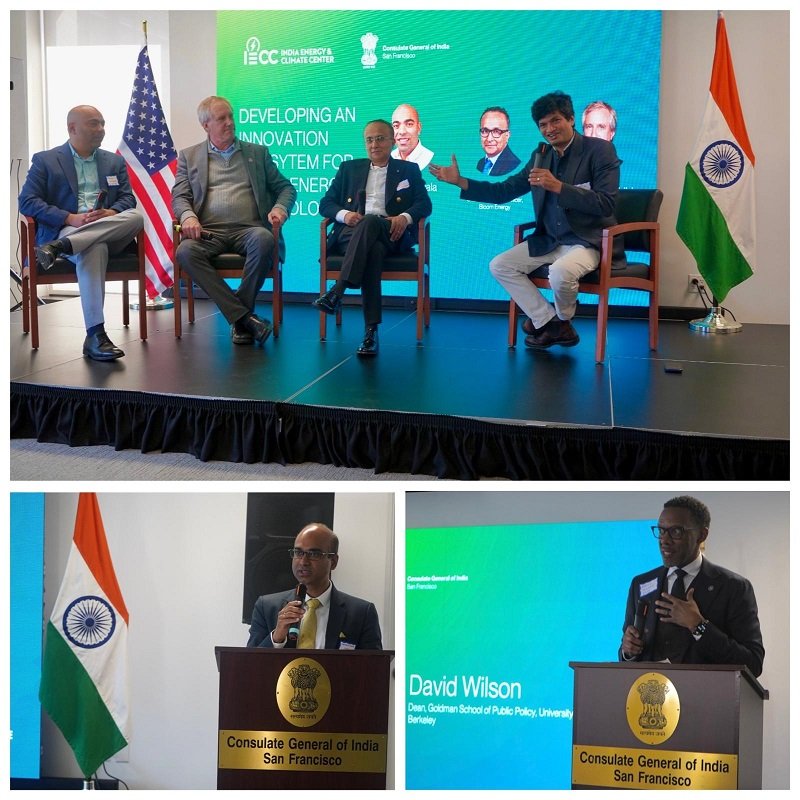 On Earth Day, Consul General Dr. K Srikar Reddy set the tone for a high-level event hosted by the Consulate General of India, San Francisco and the India Energy & Climate Center at UC Berkeley, held at the Consulate premises on 22 April as part of #SFClimateWeek. Leaders from India and California came together to advance collaboration on clean energy and climate resilience. Consul General opened with a compelling snapshot of India’s trajectory, spotlighting its progress in exceeding climate commitments while sustaining rapid growth, alongside a bold target of 500GW of renewables by 2030. He pointed out accelerating expansion in solar and wind, backed by scale-up in domestic manufacturing, rooftop solar for millions of households, and farmer-focused solar solutions, while also emphasizing a strong push for deeper India–US/California collaboration in clean tech. He added that India is among the few large economies to have met its commitments under the United Nations Framework Convention on Climate Change and the Paris Agreement, is already ahead of its 2015 pledges and NDC targets, and continues to strengthen its climate ambition while sustaining strong economic growth. David Wilson, Dean, Goldman School of Public Policy, UC Berkeley, welcomed participants and described India as central to the global climate transition, noting its ongoing shift to renewables and rising share of non-fossil energy, while highlighting the importance of India–California partnerships in translating research into tangible outcomes. In his keynote, Ashish Khanna, director general, International Solar Alliance, made the case for scaling renewables through digitized, flexible power systems enabled by AI, data systems, and modernized utilities. He stressed the need for stronger data architecture for grids, where AI and data unlock the next phase of renewable scale, blending India’s cost innovation with California’s technology and storage ecosystem. The first panel zoomed in on building that innovation engine. With a presentation by Nikit Abhyankar, co-faculty director, India Energy and Climate Center, and moderation by Amol Phadke, faculty director, IECC, speakers Ashish Motivala, venture advisor, DNX Ventures; Ravi Prasher, CTO, Bloom Energy and David Hochschild, Chair, California Energy Commission, shared perspectives on aligning policy, capital, and technology to deliver on-the-ground impact. Panel 2 offered perspectives on how stronger resilience can reduce climate-related economic risks. Ashok Gadgil, head of research for climate resilience, IECC, opened with sharp insights on adaptation strategies, laying the groundwork for a dynamic discussion moderated by Shruti Deorah, executive director, IECC. Panelists Abby Edwards, senior deputy director, CA Governor’s Office of Land Use and Climate Innovation; Ajay Shah, board member, American India Foundation; and Noah Diffenbaugh, professor, Stanford Doerr School of Sustainability unpacked how policy, philanthropy, and climate science can come together to reduce vulnerability and build resilience. The session closed with Abhishek Sharma, Consul, reinforcing the importance of sustained cross-border cooperation on climate adaptation and risk reduction.
