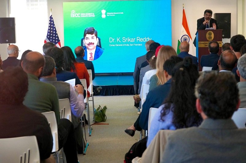 On Earth Day, Consul General Dr. K Srikar Reddy set the tone for a high-level event hosted by the Consulate General of India, San Francisco and the India Energy & Climate Center at UC Berkeley, held at the Consulate premises on 22 April as part of #SFClimateWeek. Leaders from India and California came together to advance collaboration on clean energy and climate resilience. Consul General opened with a compelling snapshot of India’s trajectory, spotlighting its progress in exceeding climate commitments while sustaining rapid growth, alongside a bold target of 500GW of renewables by 2030. He pointed out accelerating expansion in solar and wind, backed by scale-up in domestic manufacturing, rooftop solar for millions of households, and farmer-focused solar solutions, while also emphasizing a strong push for deeper India–US/California collaboration in clean tech. He added that India is among the few large economies to have met its commitments under the United Nations Framework Convention on Climate Change and the Paris Agreement, is already ahead of its 2015 pledges and NDC targets, and continues to strengthen its climate ambition while sustaining strong economic growth. David Wilson, Dean, Goldman School of Public Policy, UC Berkeley, welcomed participants and described India as central to the global climate transition, noting its ongoing shift to renewables and rising share of non-fossil energy, while highlighting the importance of India–California partnerships in translating research into tangible outcomes. In his keynote, Ashish Khanna, director general, International Solar Alliance, made the case for scaling renewables through digitized, flexible power systems enabled by AI, data systems, and modernized utilities. He stressed the need for stronger data architecture for grids, where AI and data unlock the next phase of renewable scale, blending India’s cost innovation with California’s technology and storage ecosystem. The first panel zoomed in on building that innovation engine. With a presentation by Nikit Abhyankar, co-faculty director, India Energy and Climate Center, and moderation by Amol Phadke, faculty director, IECC, speakers Ashish Motivala, venture advisor, DNX Ventures; Ravi Prasher, CTO, Bloom Energy and David Hochschild, Chair, California Energy Commission, shared perspectives on aligning policy, capital, and technology to deliver on-the-ground impact. Panel 2 offered perspectives on how stronger resilience can reduce climate-related economic risks. Ashok Gadgil, head of research for climate resilience, IECC, opened with sharp insights on adaptation strategies, laying the groundwork for a dynamic discussion moderated by Shruti Deorah, executive director, IECC. Panelists Abby Edwards, senior deputy director, CA Governor’s Office of Land Use and Climate Innovation; Ajay Shah, board member, American India Foundation; and Noah Diffenbaugh, professor, Stanford Doerr School of Sustainability unpacked how policy, philanthropy, and climate science can come together to reduce vulnerability and build resilience. The session closed with Abhishek Sharma, Consul, reinforcing the importance of sustained cross-border cooperation on climate adaptation and risk reduction.