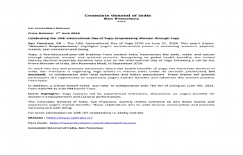 Celebrating the 10th International Day of Yoga: Empowering Women through Yoga