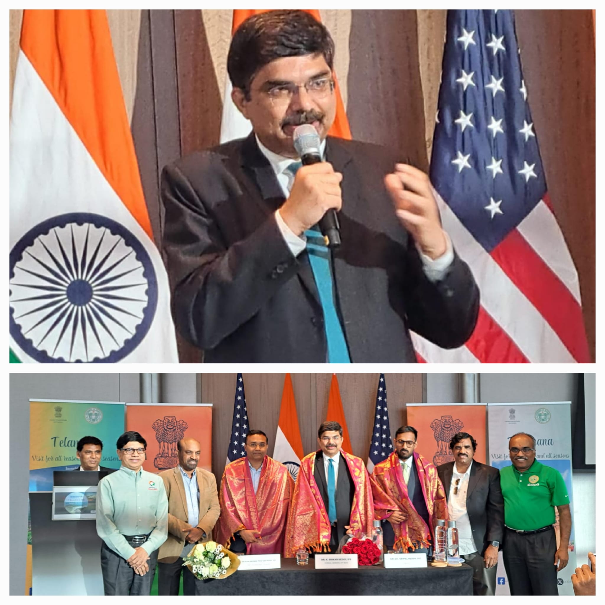 Consul General Dr. Srikar Reddy addressed the Telangana Tourism ...