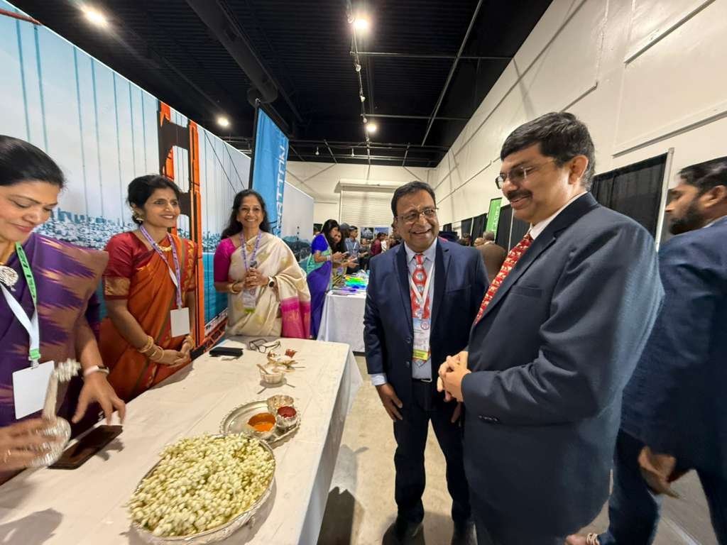 Consul General Dr. K Srikar Reddy was pleased to deliver the Guest of Honor address at the North America PSG Tech Alumni Platinum Jubilee Celebrations 2026, held at the Alameda County Fairgrounds in Pleasanton on April 11. He commended the alumni community of the Coimbatore-based college for its achievements, describing it as a dynamic bridge between India and the U.S., and encouraged deeper collaboration towards India’s progress and the vision of becoming a developed nation by 2047. He further emphasized the central role of academic institutions in advancing innovation, and the strengthening India–U.S. cooperation in critical and emerging technologies, sharing thoughtful perspectives on their shared future impact. About 1000 alumni from 10 countries, including the United States, Canada, Europe, and India, participated in the event.