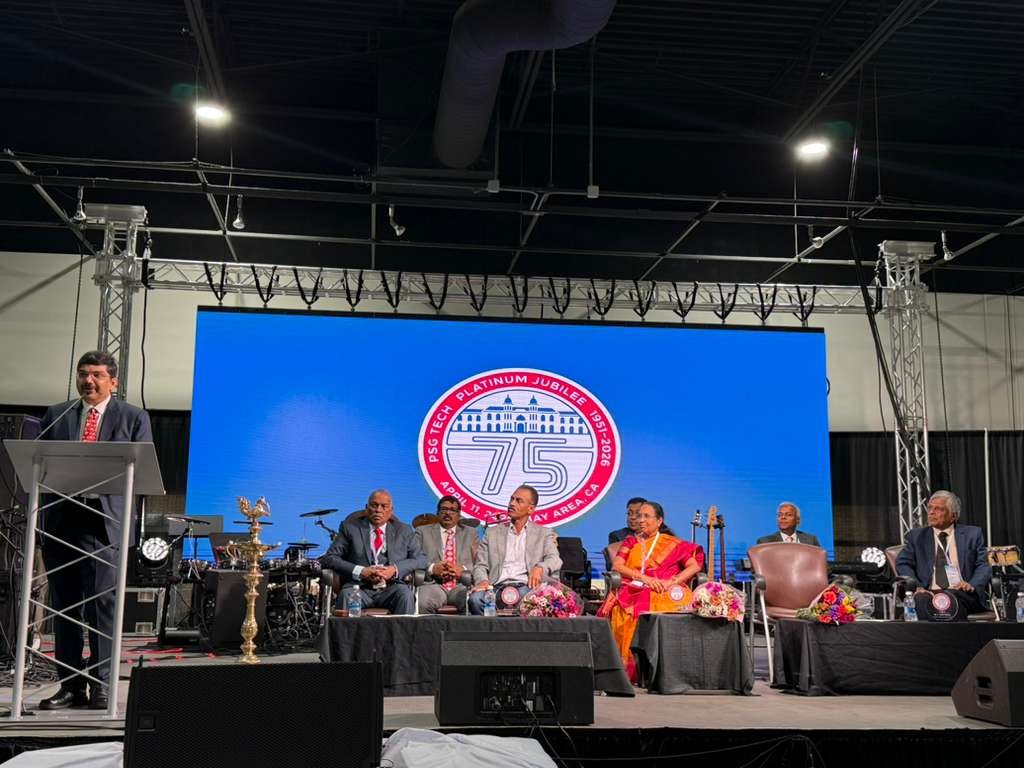 Consul General Dr. K Srikar Reddy was pleased to deliver the Guest of Honor address at the North America PSG Tech Alumni Platinum Jubilee Celebrations 2026, held at the Alameda County Fairgrounds in Pleasanton on April 11. He commended the alumni community of the Coimbatore-based college for its achievements, describing it as a dynamic bridge between India and the U.S., and encouraged deeper collaboration towards India’s progress and the vision of becoming a developed nation by 2047. He further emphasized the central role of academic institutions in advancing innovation, and the strengthening India–U.S. cooperation in critical and emerging technologies, sharing thoughtful perspectives on their shared future impact. About 1000 alumni from 10 countries, including the United States, Canada, Europe, and India, participated in the event.