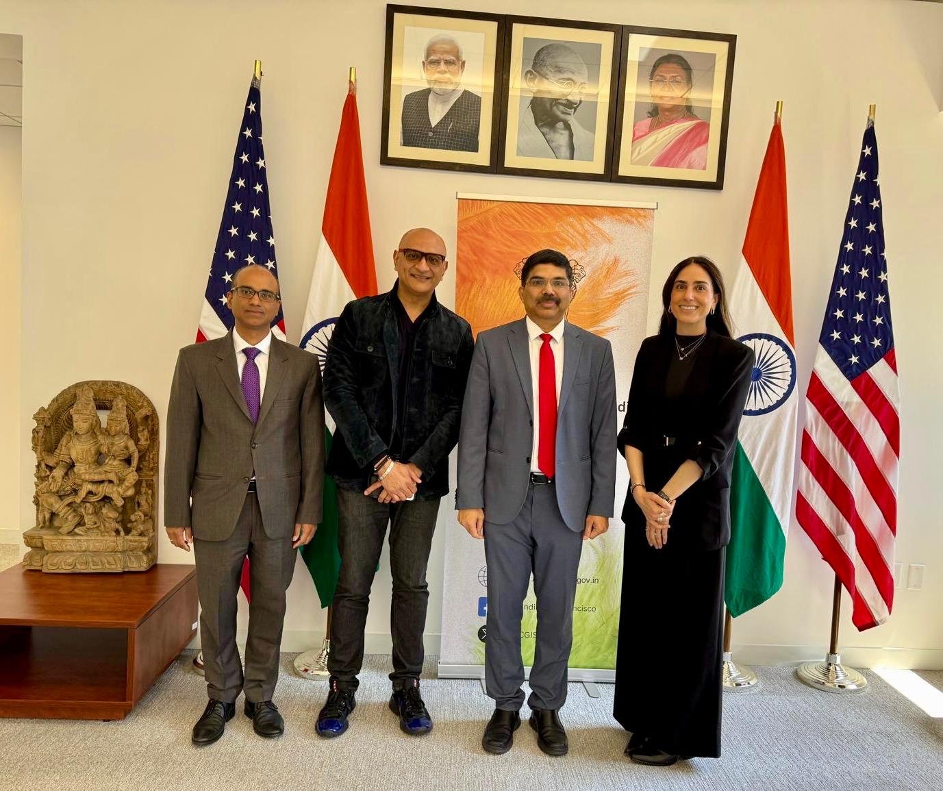 On 6 May 2026, Consul General Dr. K Srikar Reddy met Jeetu Patel, President and Chief Product Officer at Cisco, at the Consulate premises. Discussions covered Cisco’s growing operations in India as well as potential collaboration with Indian universities in skill development and training. Underlining on the new trends in the Cybersecurity space especially in the age of Artificial Intelligence, they also discussed about the new products in Cybersecurity and network space, and solutions for critical infrastructure.
