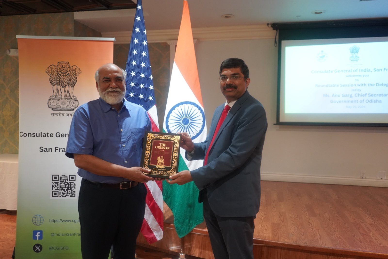 The Consulate General of India, San Francisco hosted a roundtable discussion on May 29 with a high-level delegation from Odisha, led by Chief Secretary Smt. Anu Garg, bringing together prominent technology and business leaders of the Bay Area to explore collaboration opportunities between Odisha and Silicon Valley.