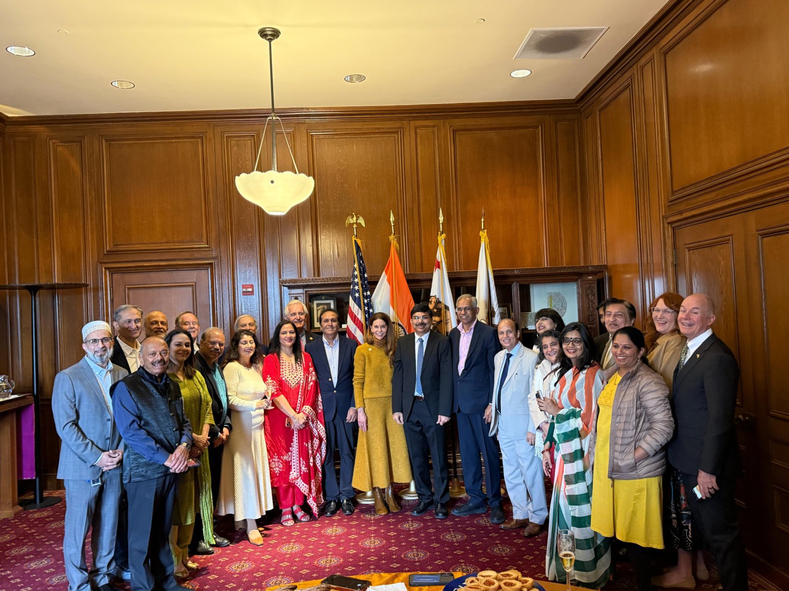 In a gesture honoring the Indian Diaspora and the people of India, the Office of the Mayor of San Francisco celebrated the 77th Republic Day of India at the iconic San Francisco City Hall this morning. Consul General Dr. K. Srikar Reddy, Chief of Protocol Ms. Penny Coulter, distinguished members of the Indian diaspora, and friends of India joined the ceremony, which was followed by a reception. During the event, Chief of Protocol Ms. Penny Coulter presented a proclamation to Consul General Dr. Reddy, officially recognizing January 26th as Indian-American Friendship and Heritage Day in San Francisco.