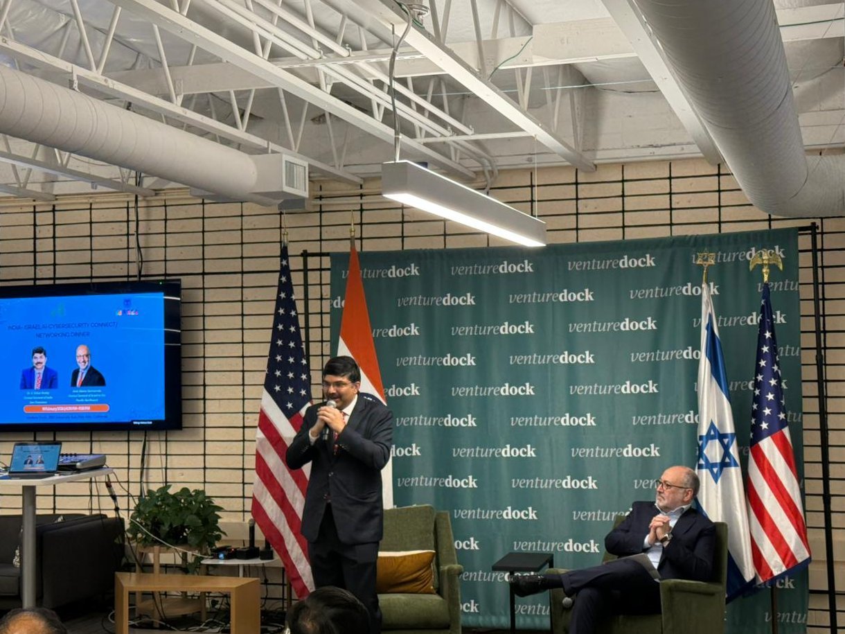 A final Pre-Summit event in the run-up to the AI Impact Summit in India ! Reflecting the close ties between the India–Israel startup ecosystems, the Consulate General of India in San Francisco and the Consulate General of Israel to the Pacific Northwest, in partnership with @VentureDock, organized the 'India–Israel AI–Cybersecurity Connect' in Palo Alto. The event brought together over 130 AI and cybersecurity startup founders, venture capitalists, and industry leaders for insightful discussions on the future of cybersecurity in the age of AI. Consul General Dr. K. Srikar Reddy elucidated the burgeoning ties between the India–Israel innovation ecosystems and briefed participants on the progress and preparations for the AI Impact Summit at Bharat Mandapam, New Delhi. Consul General Amb. Marco Sermoneta highlighted key milestones in the India–Israel partnership, as well as the growing collaboration in the run-up to the AI Impact Summit in India. An inspiring keynote address by Shri Jay Chaudhry, CEO of Zscaler, underscored the various facets and challenges of building a cybersecurity startup, enriched with anecdotes from his entrepreneurial journey.