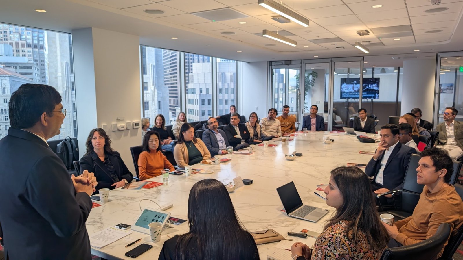 Consul General Dr. K. Srikar Reddy delivered Keynote address at India Spotlight: Strategic insights on Global Capability Centers(GCC) hosted jointly by ICICI Bank @ICICIBank, Tata Consultancy services @tcs_n and JLL @JL in San Francisco on 11 February, 2026. Buoyed by the historic India-US trade agreement, CG also pitched India as an attractive destination for GCCs. GCCs in India employ over 1.9 million professionals, representing a USD~65 billion market, expected to grow at a CAGR of 10.2% by 2030. Leading US firms like Amazon, Apple, Meta, Nvidia, Amgen and others have opened GCCs in various cities in India. With recent budget providing tax holiday until 2047 for foreign firms providing cloud services to customers globally using data center services from India and enhancement of the threshold for availing safe harbour margin of 15.5% for IT services from 300 crore rupees to 2,000 crore rupees, it is expected that GCC landscape will continue to grow in India in the years ahead.