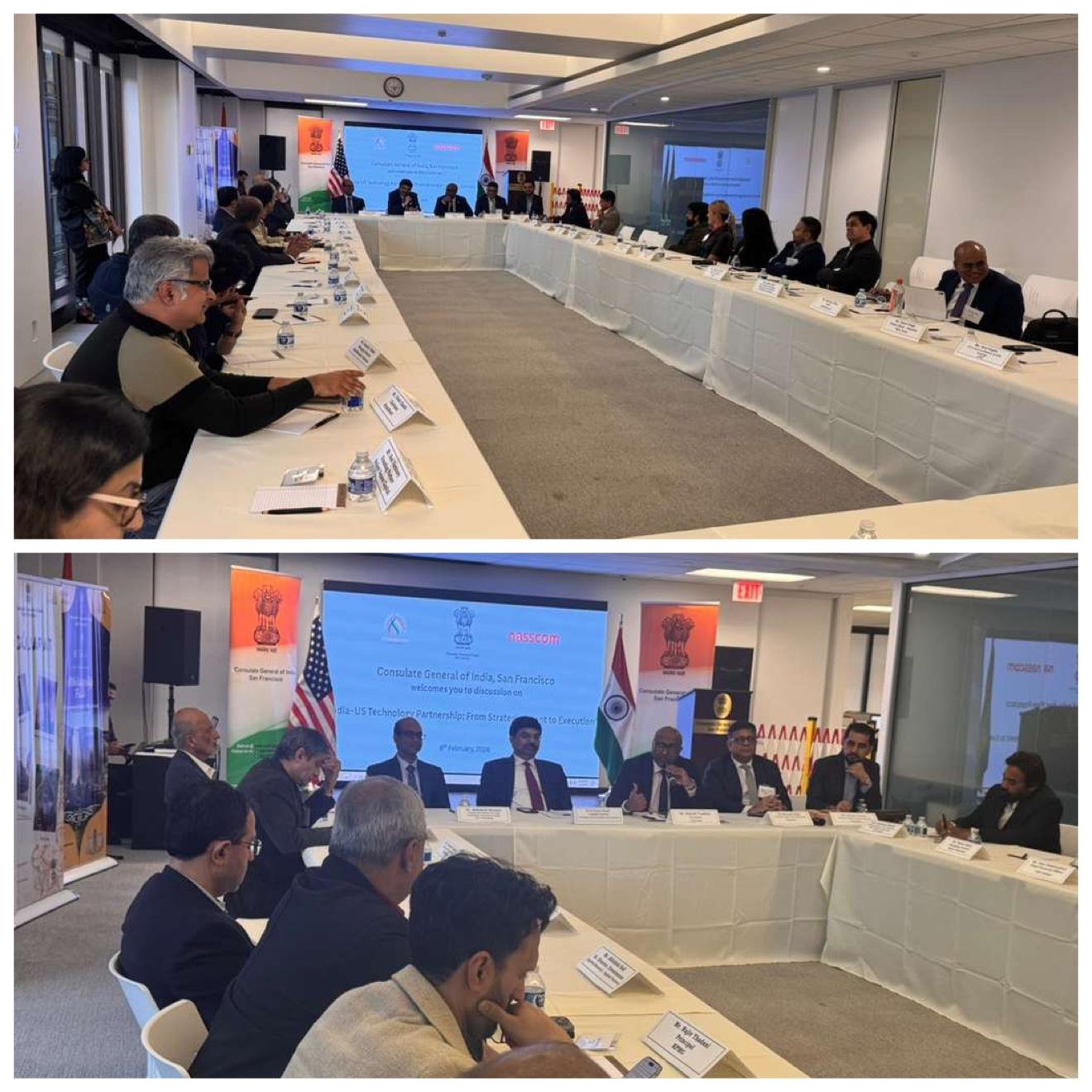 Consulate General of India in San Francisco in collaboration with ITServe organized a Roundtable Discussion with NASSCOM delegation visiting Bay Area under NASSCOM's US CEO Forum program on February 6th, 2026, at the Consulate office.