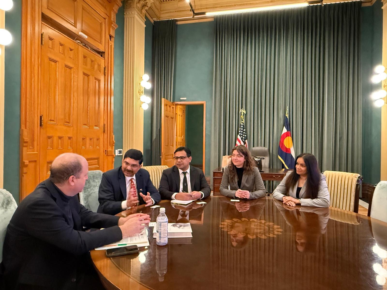 Consul General, Dr K. Srikar Reddy, called on Governor Jared Polis @JaredPolis on March 27, 2026 in Denver, Colorado. The meeting focused on strengthening India–Colorado cooperation in trade, technology, Aerospace, clean energy, and people-to-people ties.
