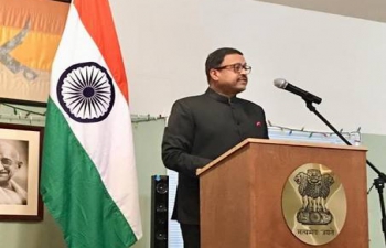 The tricolour hoisted at Gadar Memorial by Consul General Mr. Sanjay Panda on Republic Day 2019