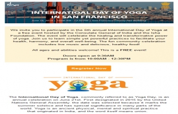 International Yoga Day in San Francisco on Sunday, June 16, 2019