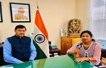 Consul General Dr. TV Nagendra Prasad shared vision and objectives of the Consulate in San Francisco with vernacular media channel TV9 Telugu on August 7, 2020 at his office. The updated regulations on Vandebharat Mission aired through this were found helpful