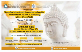 International Conference on “Buddhist Philosophy and its Role in Inculcating Values among Youth”