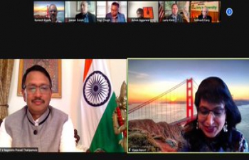 Consul General Dr. T.V. Nagendra Prasad joined the virtual celebration of the 20th Annual Unity dinner 2021 of the Indo-American Community Federation (IACF-USA) discussing the significance of unity in diversity alongside with Hon’ble Congressman & India Caucus Vice Chair Mr. Ro Khanna, Fremont Council Member Raj Salwan, Assembly Member Bill Quirk and other distinguished guests. Special thanks to Mr. Jeevan Zutshi for organizing the event on annual basis.