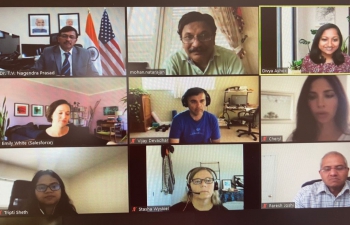 At a virtual meeting Consul General Dr. T.V. Nagendra Prasad had a briefing from Salesforce team sharing their company’s recent and ongoing Covid relief efforts in a scientific approach and their expanding presence in India.