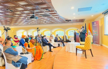 Consulate General of India – San Francisco organized a lecture on “Rebuilding India”, a NITI Aayog and University of California - Berkeley initiative by Prof. Solomon Darwin to commemorate the ‘Azadi Ka Amrit Mahotsav’ on the occasion of the 75th Independence Day of India. Padma Bhushan Dr. Paul Raj Arogyaswami, inventor of 5G also delivered his remarks on potential for India in semi-conductors, IT & Innovation. It was organized strictly following the renewed Covid restrictions. Consul General Dr. T.V. Nagendra Prasad delivered the Key note address on the occasion.