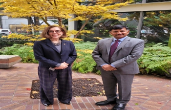 Consul General Dr. T.V. Nagendra Prasad had a productive meeting with Oregon Governor Kate Brown in Portland. Consul General and Governor had discussed the future cooperation and strengthening the India-Portland in Trade, Technology, Healthcare, Agriculture and Education. Governor was invited to visit India with a trade delegation.