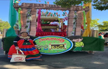 A finale of #HarGharTiranga in #Fremont with India Day Parade and unique floats from various States in India and themes to celebrate Amrit Mahotsav. Consulate General of India – San Francisco had a float on ‘Make in India’.