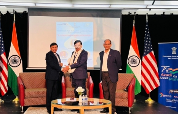 India in USA (Consulate General of India, San Francisco) hosted Karnataka delegation led by Shri Murugesh R. Nirani, Hon'ble Minister for Large and Medium-scale Industries of Karnataka to promote investments into & participation at 'Invest in Karnataka 2022'. Consul General Dr. T.V. Nagendra Prasad appreciated JP FalconX US for the support. Dr. EV Ramana Reddy, Addt'l Chief Secretary on his address brought out 'Advantage Karnataka' for the benefit of entrepreneurs in Bay Area.
