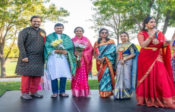 Consul General Dr. T.V. Nagendra Prasad and Mrs. Padmavathi have joined the traditional 'Bathukamma' celebrations in #Sanramon organised in style by Women Empowerment Telugu Association (WETA) global. They were delighted with traditional bathukamma songs by a popular anchor/presenter/actress Ms. Udaya Bhanu. Vice-Mayor Mr. Sridhar Verose and several community leaders emphasized on diversity and significance of women empowerment.