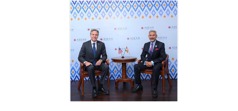 External Affairs Minister Dr. S. Jaishankar met Mr. Antony Blinken, Secretary of State of United States of America in Phnom Penh