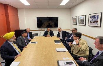 Ambassador Taranjit Singh Sandhu and Consul General Dr. T.V. Nagendra Prasad had a fruitful interaction with Ms. Ana Mari Cauce President of the University of Washington @UW, Mr. Mark Richards Provost & Executive Vice-President and the select faculty on the campus. The interaction centered on strengthening the knowledge partnership between India – US in the context of new National Education Policy of India.