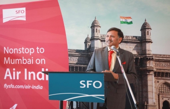 Consul General Dr. T.V Nagendra Prasad launched non-stop flight of Air India from San Francisco to Mumbai in the presence of former cricketer Nikhil Chopra, Mark Chandler at the office of Mayor and others. Consul General congratulated the Air India team in San Francisco for the initiatives to connect various cities in India with Silicon Valley.