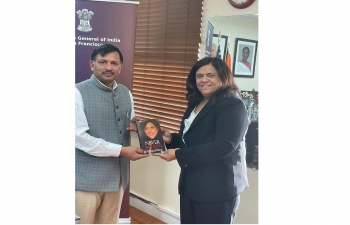 Ms. Anu Peshwariya, Federal Immigration Attorney and Author presented her book ‘Never Again’ to Consul General Dr. T.V. Nagendra Prasad, which focused campaign against domestic violence. She offered her assistance in any domestic violence cases in the jurisdiction of CGI, San Francisco.