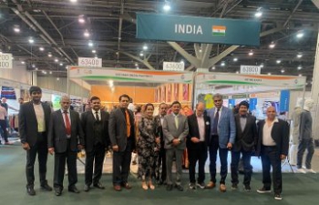 Consul General Dr. T.V. Nagendra Prasad inaugurated the India Pavilion at ‘SOURCING at MAGIC Fashion Trade show Expo’ in Las Vegas on 13.02.2023. Consul General welcomed about 100 Indian exporters from of Federation of Indian Export Organisations (FIEO) FIEO, Apparel Export Promotion Council (AEPC) AEPC, Council for Leather Exports, India (CLE) and Powerloom Development & Export Promotion Council (PDEXCIL). The Indian exporters were happy with the good response they received from the largest market for Indian textiles/apparels products abroad. Consul General appreciated and wished success to Dr. A. Sakthivel, President FIEO, his team and other export promotion council.