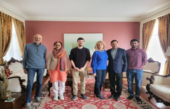 Consul General Dr. T.V. Nagedra Prasad met and exchanged thoughts with Deputy Assistant Secretary of State Ms. Nancy Izzo Jackson State_SCA, at TheIndiaDialog held at Stanford and separately in India House in SanFrancisco.