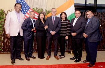 Consul General Dr. T.V. Nagendra Prasad attended a reception hosted by Dr. Vinod Jivrajka @VinodJivrajka a prominent community leader in honour of former Mayor of #LosAngeles & next Ambassador of US to India H.E. Eric Garcetti. The Indian community and local leaders extended warm wishes to Ambassador - Designate Garcetti to further strengthen India – US partnership. Indian Tennis legend, Actor & Film Producer Mr. Vijay Amritraj @vijay_amritraj and Ms. Nithya Raman LA city Council Member were also present on the occasion besides several community leaders and elected members.