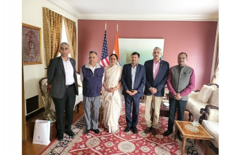 General  Anil Chauhan, Chief of Defence Staff of India and team on its way to a conference in California was received by Consul General Dr. T.V. Nagendra Prasad at India House in San Francisco. Consul General also welcomed Mr. Mahavir Singhvi, Joint Secretary (NEST),MEA who is on a visit to San Francisco for a conference.