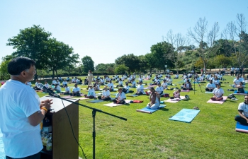 The India in USA (Consulate General of India, San Francisco) celebrated InternationalDayofYoga at Memorial Park in SanRamon with enthusiastic participation of yoga practitioners & yoga lovers in bayarea . Thank you City of San Ramon - Government, Yoga Bharati USA & the community for making it a success.