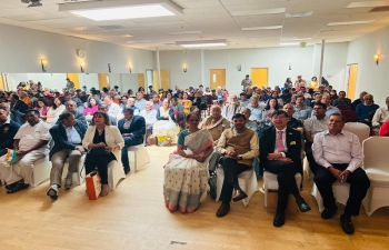 Large Indian Community at ICC-Milpitas were all with Hon'ble Prime Minister Narendra Modi in spirit during the historic address to U.S.Congress. Thank you Mayor Lily Mei Milpitas Mayor Carmen Montano and elected members Teresa Cox and Yang Shao for gracing the occasion. Appreciate all the support from Mr. Raj Desai and his team at ICC and Dr. Ramesh Konda of AIA.