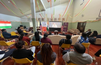 The address of Hon’ble Prime Minister Shri Narendra Modi to Professionals and Diaspora at Kennedy Centre in Washington DC was watched live at historic Gadar Memorial Hall in #Sanfrancisco.  #PMModiUSVisit #HistoricStateVisit2023