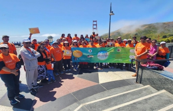 The Institute of Chartered Accountants of India – San Francisco @icaisfo organised a walk on the occasion of 'CA Day' at Golden Gate Bridge @ggbridge in #SanFrancisco on the 75th anniversary of @theicai. Consul General Dr. T.V. Nagendra Prasad congratulated on the historic occasion for turning out in large numbers. He thanked the organizers for their collaboration with the Consulate General of India – San Francisco over the last 3 years and for strengthening India – US economic partnership by organizing post budget discussions, GIFT city, Tax laws etc. He particularly expressed appreciation to @icaisfo for their active involvement in opening new chapters on the west coast in Arizona and Seattle.