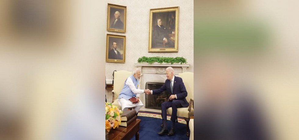 Prime Minister Shri Narendra Modi holds bilateral talks with H.E. Mr. Joseph Biden, President of USA in Washington DC