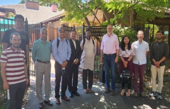 Consul General Dr. T.V. Nagendra Prasad met Prof. BS Murty, Director IIT HYDERABAD & Dean Ms Khandelwal at Stanford University during their visit to West Coast exploring opportunities for collaboration with the Universities in the US. The delegation interacted with SLAC National Accelerator Laboratory, Prof. Jagjit Nanda & Prof. Hamdi at Stanford University with focus on energy. Consul General appreciated Mr. Jagjit Nanda, for the interactions at SLAC National Accelerator Laboratory.