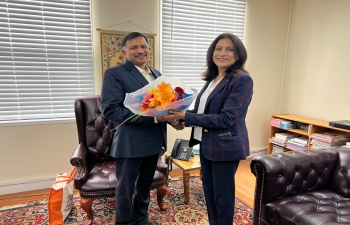 CEO, SBI California Ms Salila Pande and her team called on Consul General Dr. T.V. Nagendra Prasad at the Consulate General of India – San Francisco. Consul General appreciated the active participation and partnering by SBI California in the events organised by @CGISFO and community to strengthen India-US economic Partnership. CEO Salila Pande also appreciated support of @CGISFO to its efforts.