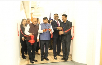 Consul General Dr. T.V. Nagendra Prasad with colleagues graced the occasion of inauguration of the new VFS Indian Consular Application Centre – San Francisco @VFSGlobal and complimented the team on their shifting of Centre to a larger and comfortable place in #SanFrancisco to provide more efficient services to applicants for various consular services by the Consulate General of India – San Francisco. He emphasized on the efficient services to applicants.