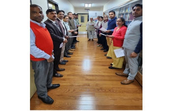 Deputy Consul General Mr. Rakesh Adlakha administered the pledge to all India based officials of the Consulate on the occasion of Sadbhavna Diwas