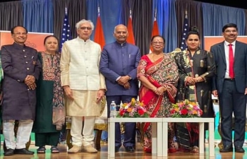 It was a great honour and privilege to welcome Hon'ble Former President of India Shri Ram Nath Kovind Ji at the event organised by the Jain Center of Southern California in Los Angeles to mark the International Day of Non-Violence on 02 October 2023.