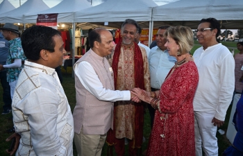 Deputy Consul General Mr. Rakesh Adlakha participated in the Diwali Festival organized by the Los Angeles County Board of Supervisors & Radha Krishna Temple. He thanked the Chair of the Board of Supervisors Ms. Janice Hahn for declaring Diwali as the official festival of the county of Los Angeles.
