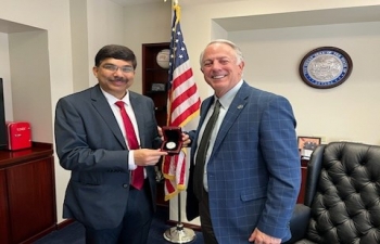 Consul General Dr. K. Srikar Reddy met with Nevada Governor Joe Lombardo in Las Vegas on October 24, 2023. They discussed ways to enhance partnership between India and Nevada, especially in areas of IT, Healthcare, Manufacturing, and Tourism.