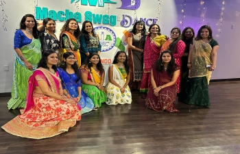 Celebration of the inscription of ‘Garba of Gujarat’ on the UNESCO Representative list of the intangible Cultural Heritage of Humanity continues in Bay Area. Association of Indo American (AIA) & Aerodance organized joyous cultural celebration of #Garba dances.