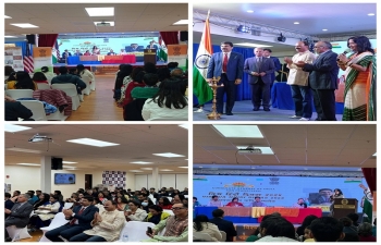 Consulate General of India, San Francisco in association with UPMA Global (Uttar Pradesh Mandal of America) @GlobalUpma and Vishwa Hindi Jyothi, California celebrated #VishwaHindiDiwas at University of Silicon Andhra in Milpitas on 12 January 2024 . Consul General Dr. Srikar Reddy addressed the participants and read out the message of Hon. Prime Minister Narendra Modi on the occasion. Indian Community members, including Pravasi Bharatiya Samman Awardee Prof. Neelu Gupta presented Hindi poems, kirtans and speeches.